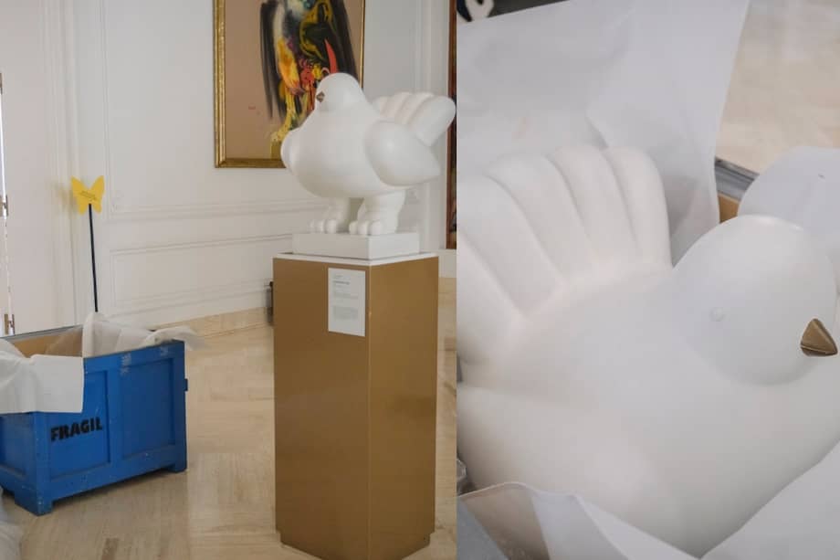 Paloma de la Paz de Fernando Botero salió de la Casa de Nariño