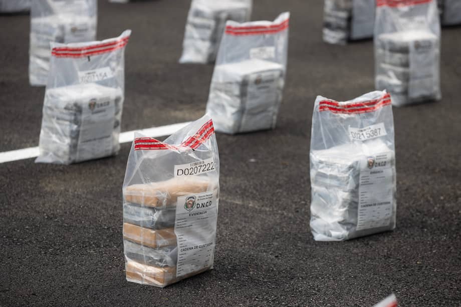 Imagen de referencia de unas bolsas de cocaína incautadas en el exterior.