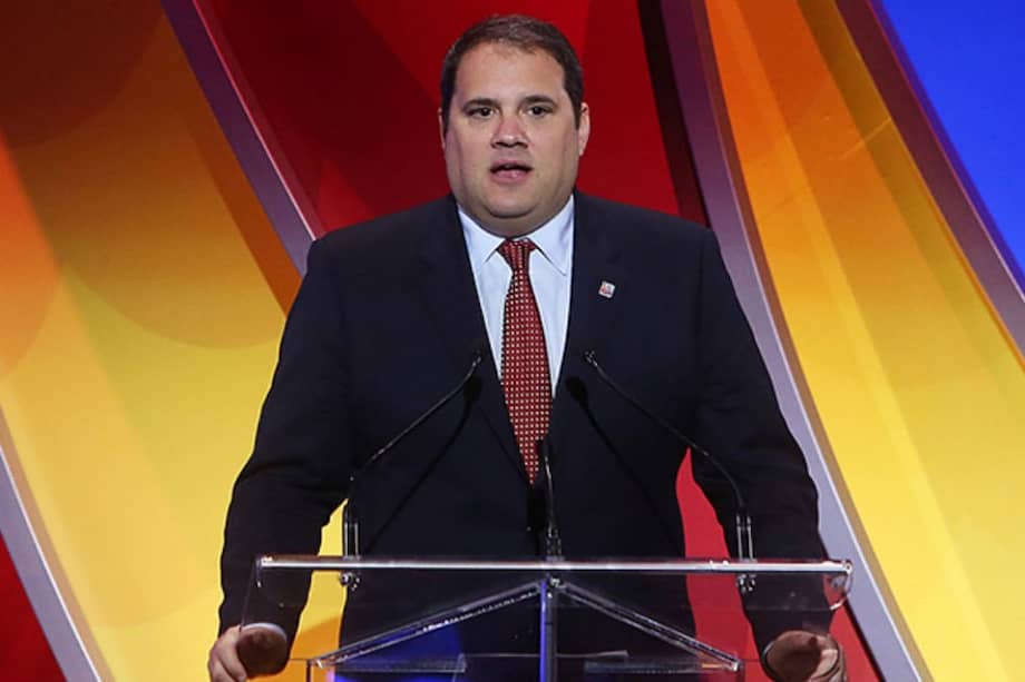 El presidente de la Federación de Canadá, Víctor Montaglini, quien aspira a la presidencia de la Concacaf. Foto: AFP