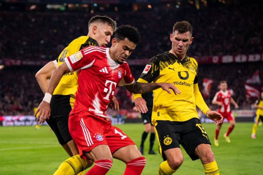 Luis Díaz durante el partido de la primera rueda de la Bundesliga entre Bayern Múnich y Borussia Dortmund en el Allianz Arena.