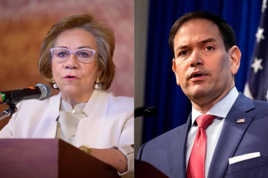 Ministra de Relaciones Exteriores de Colombia, Rosa Villavicencio y secretario de Estado de Estados Unidos, Marco Rubio.