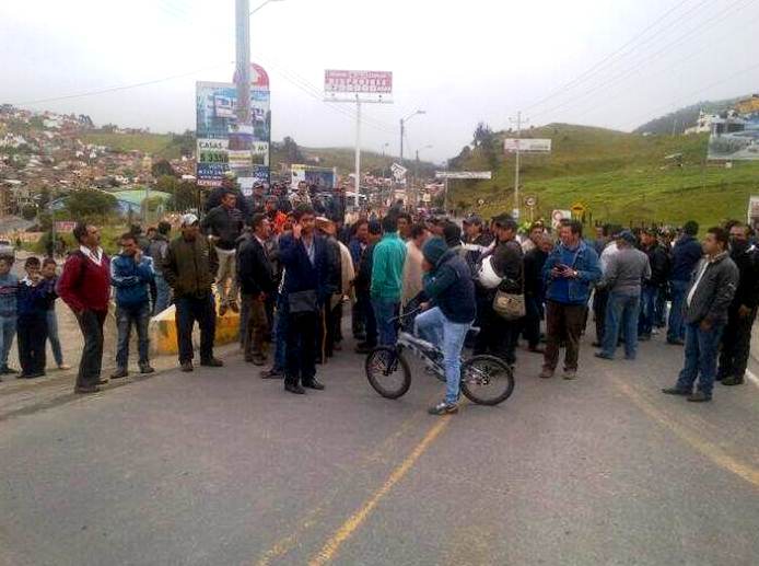 Manifestantes de La Calera y Sopó se unen a paro agrario | EL ESPECTADOR