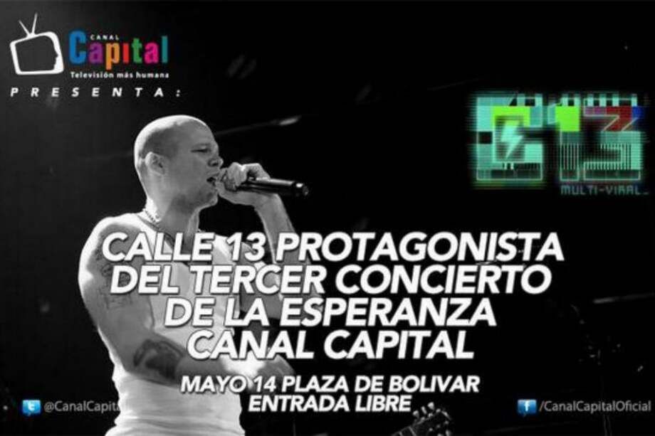 Alcaldía confirma que la agrupación Calle 13 se presentará en Bogotá
