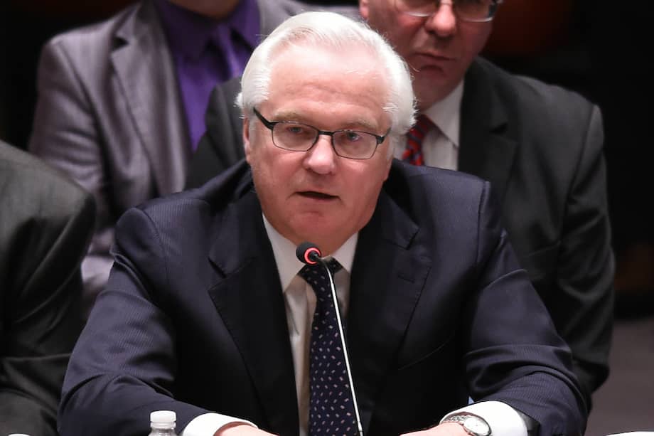 Vitaly Churkin durante una sesión de Naciones Unidas en 2014. / AFP