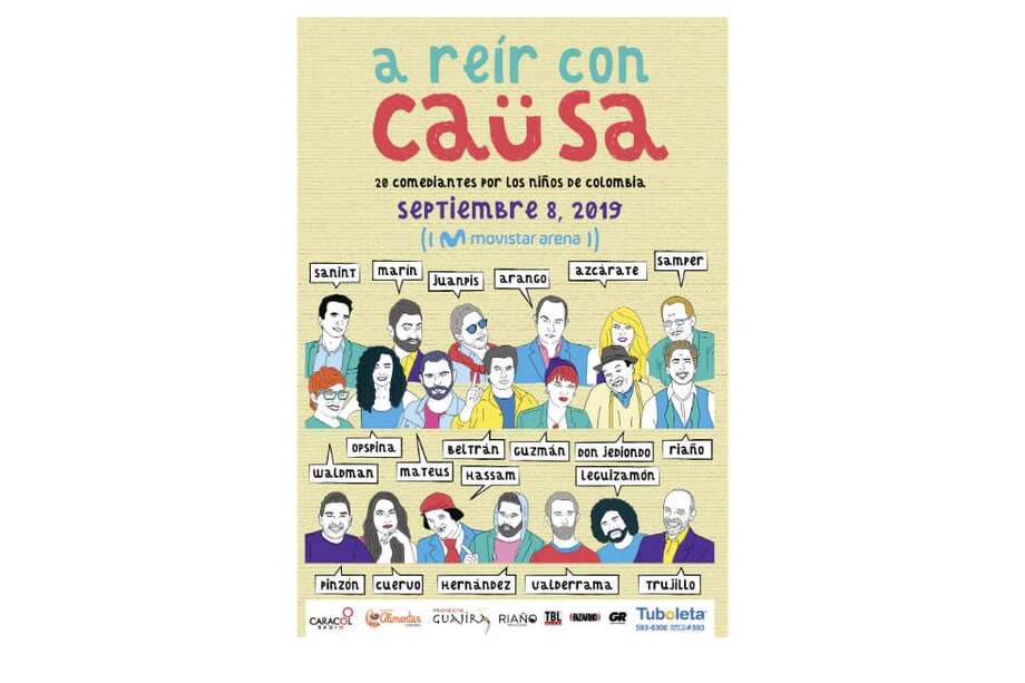 Desde las 2 de la tarde, los grandes de la comedia colombiana: Antonio Sanint, Diego Mateus, Alejandra Azcárate, Daniel Samper, Diego Mateus, Freddy Beltrán, entre otros. / Cortesía