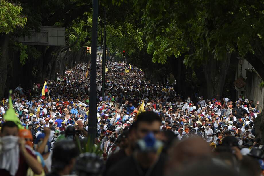 Las recientes protestas en Venezuela ya completan un mes. / AFP
