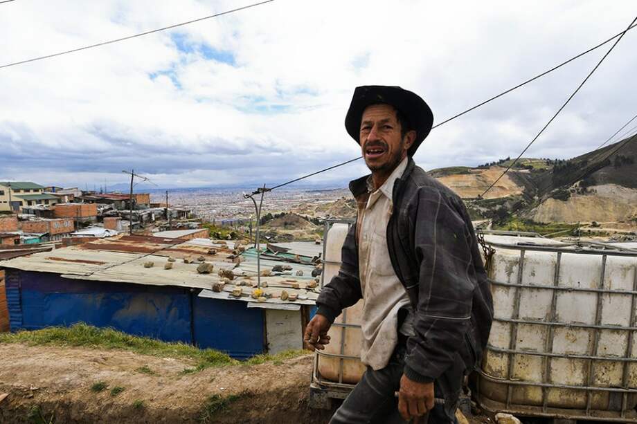 Un desplazado que vive en Soacha, Cundinamarca. / AFP