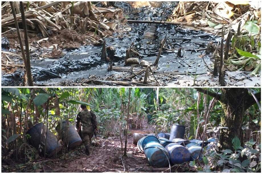 Destruyen estructuras ilegales para explotación de hidrocarburos en Putumayo