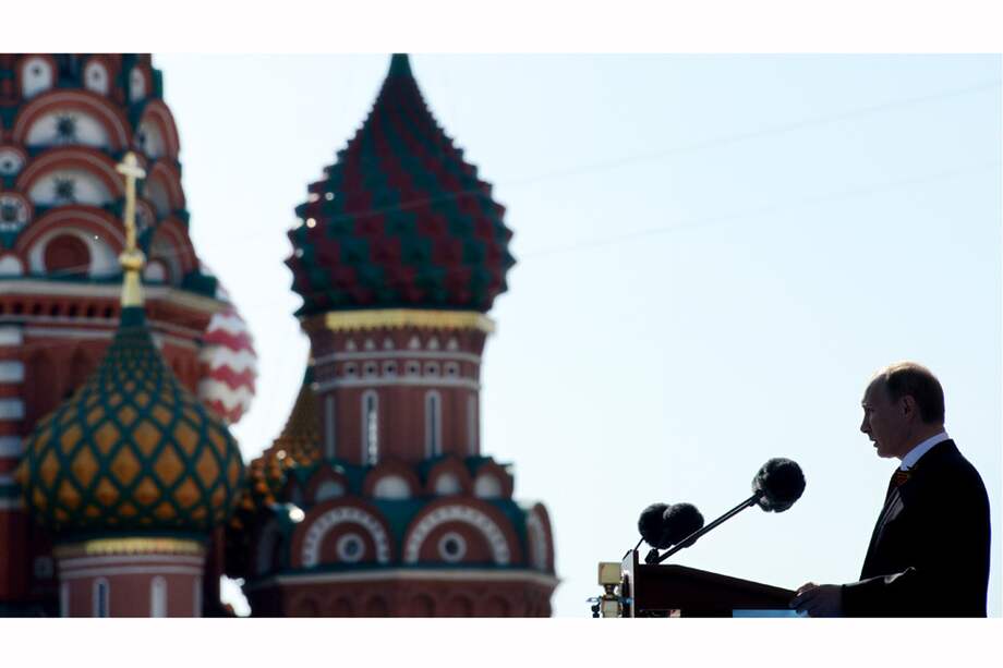 Imagen de archivo del presidente Vladimir Putin frente al Kremlin.
