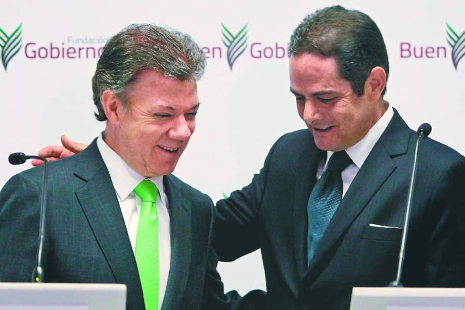 El presidente Juan Manuel Santos y Germán Vargas Lleras en 2014, cuando se anunció la fórmula reeleccionista. / EFE