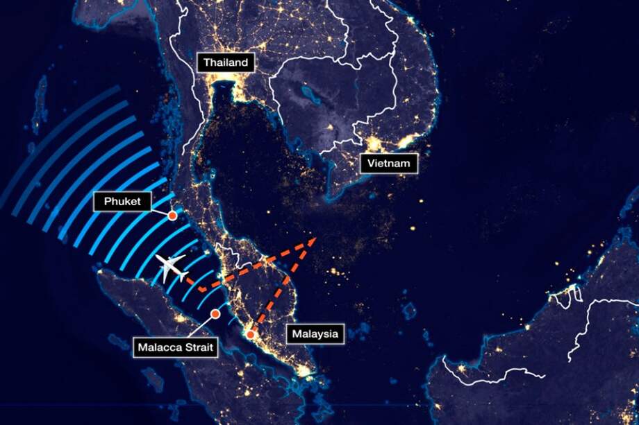 El vuelo MH370 de Malaysian Airlines despegó de Kuala Lumpur en la madrugada del pasado día 8 de marzo con 239 personas a bordo y tenía previsto llegar a Pekín seis horas más tarde.