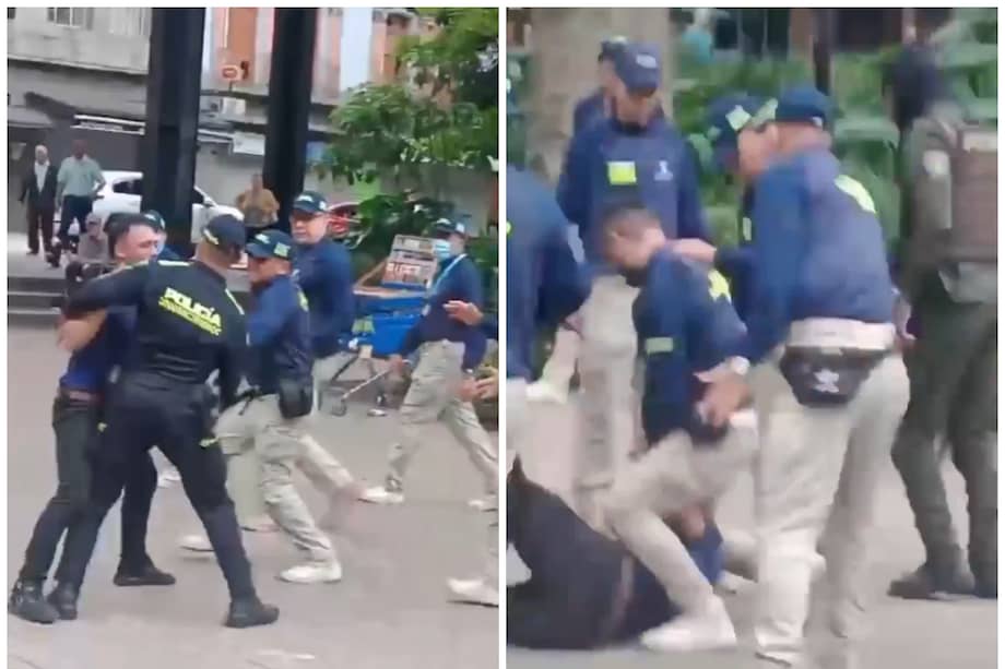 Los gestores de convivencia golpearon a un venezolano en medio del procedimiento. La Secretaría de Seguridad aseguró que multaron al extranjero.