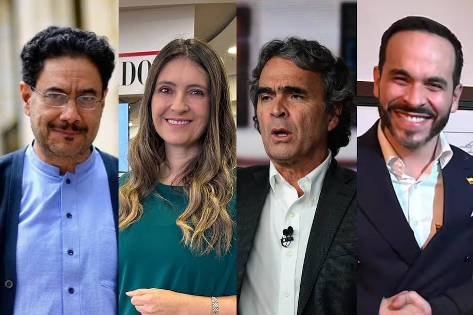 Iván Cepeda, Paloma Valencia, Sergio Fajardo y Abelardo de la Espriella.