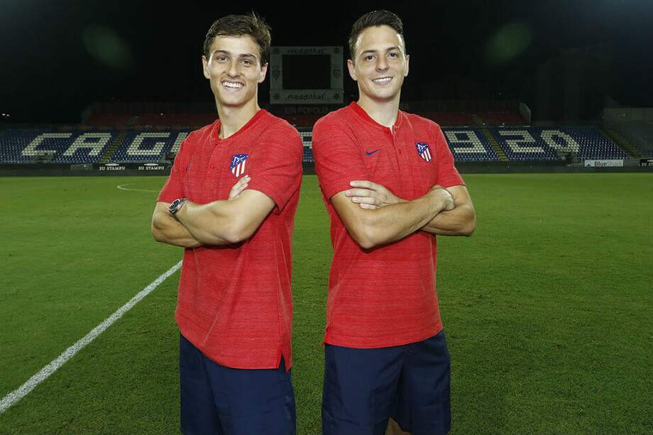 Andrés Solano junto al otro colombiano del Atleti, Santiago Arias. / Atlético de Madrid