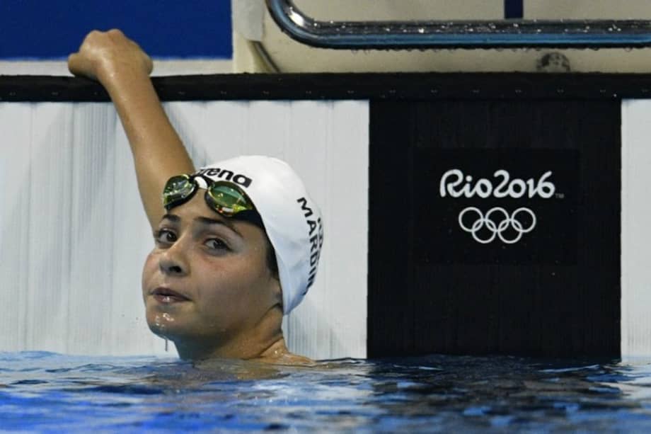 La siria Yusra Mardini, miembro del equipo olímpico de refugiados. / AFP