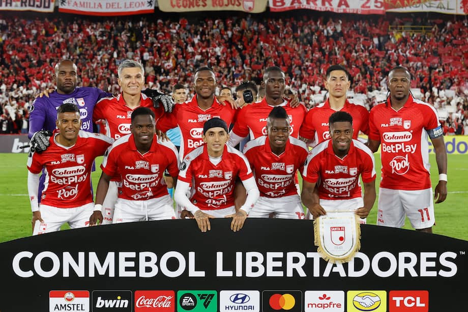 Los jugadores de Independiente Santa Fe.