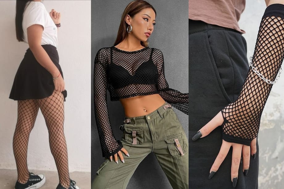 Las mallas son una prenda versátil que se puede incorporar en una variedad de estilos y se pueden usar en diferentes partes del cuerpo.