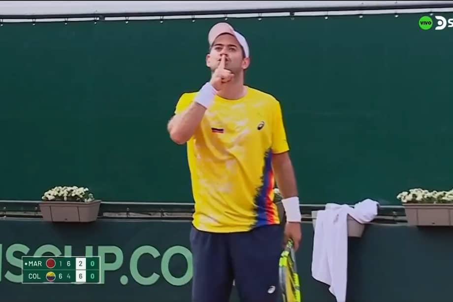 Nicolás Mejía, raqueta número uno de Colombia en la Copa Davis.