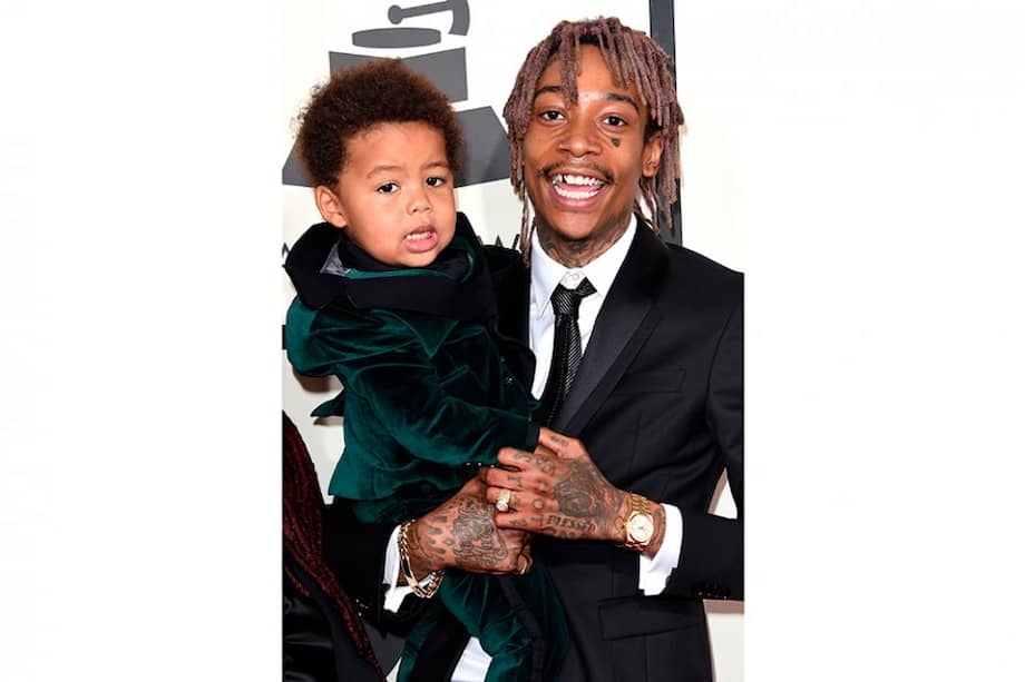 Wiz Khalifa y su hijo Sebastian Taylor Thomaz. / AFP
