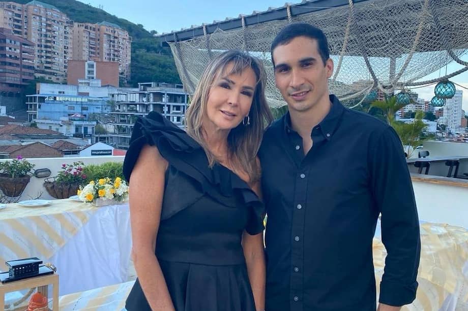 La campeona mundial de patinaje Luz Mery Tristán y su hijo Mario Valencia Tristán.