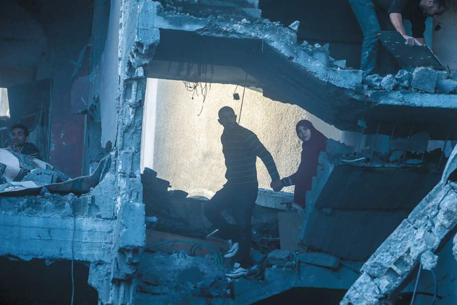 El campo de refugiados de Al Nuseirat, en el centro de Gaza, tras un bombardeo.