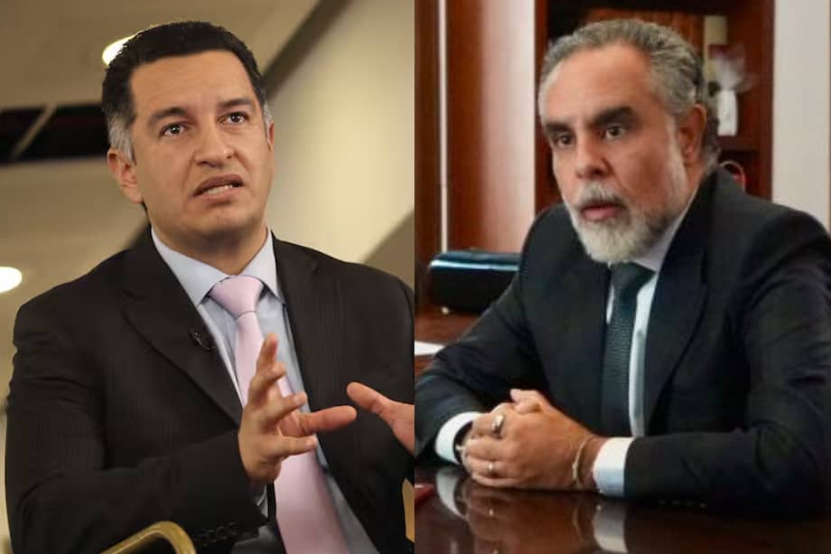 Ministro encargado de Justicia, Andrés Idárraga y ministro del Interior, Armando Benedetti.