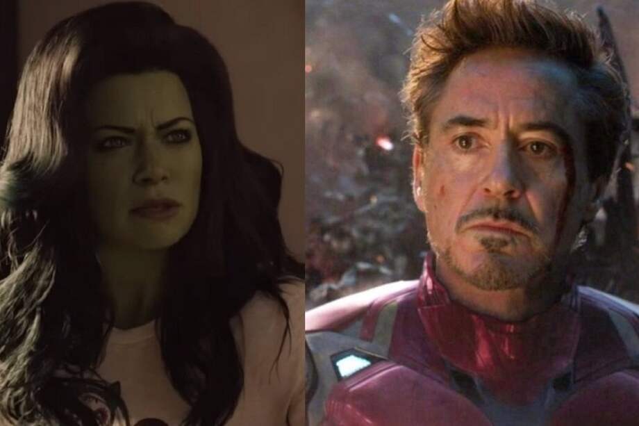 She-Hulk, interpretada por Tatiana Maslany, y el poderoso Iron-Man, encarnado por Robert Downey Jr., son dos personajes de Marvel.