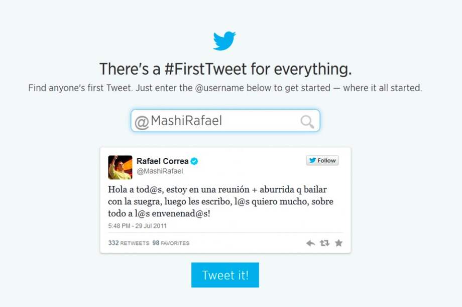 Primer trino de Rafael Correa.