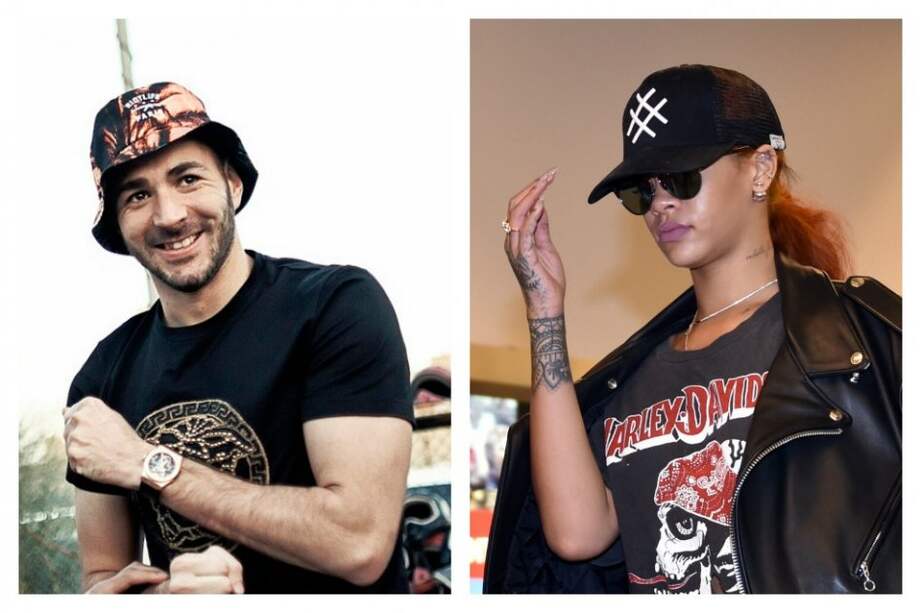 Karim Benzema y Rihanna.