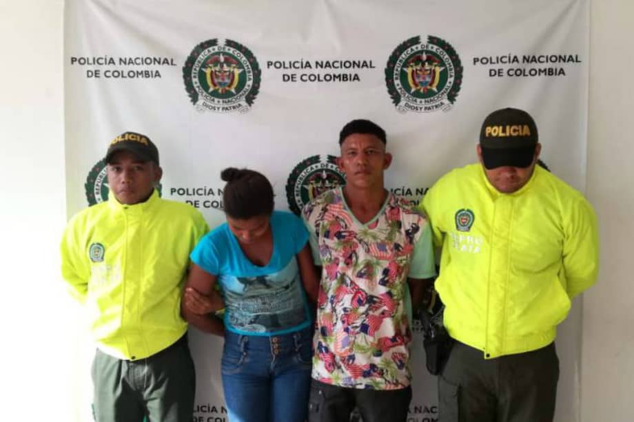 Paola Marchena y Willinton José Orozco Muñoz. / Cortesía Policía del Atlántico.