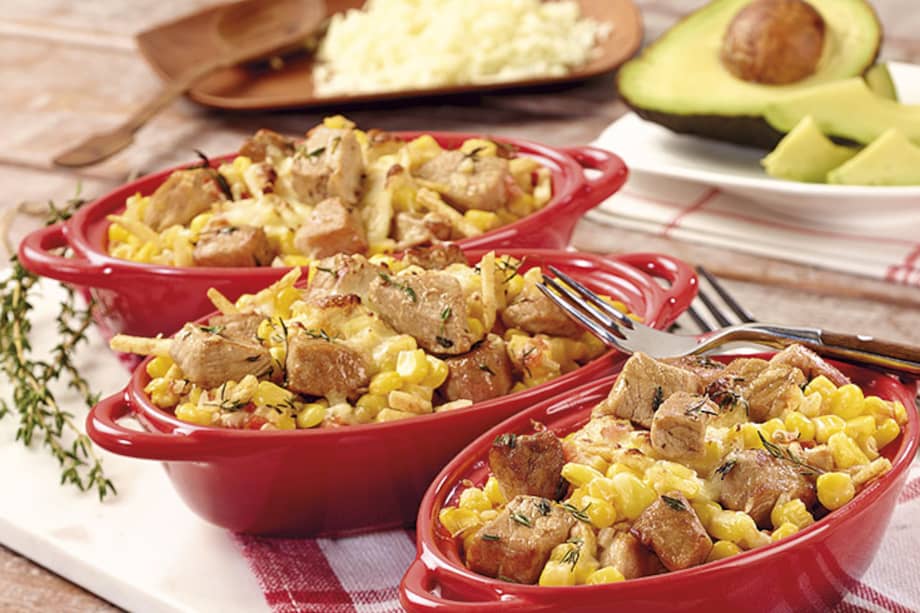 Receta del día: Mazorca desgranada con cubos de pierna de cerdo