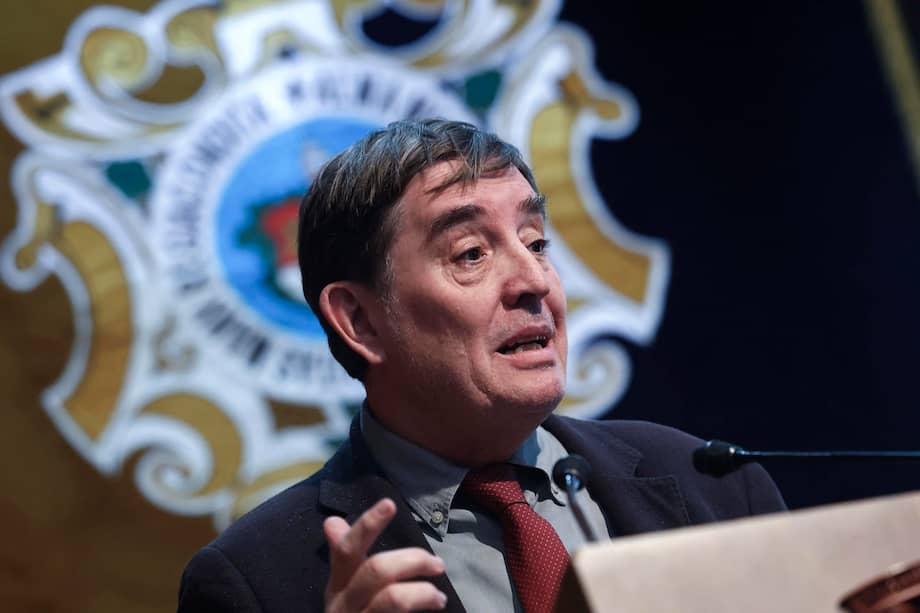 El director del Instituto Cervantes, Luis García Montero, habla durante una rueda de prensa, donde se presentó el Observatorio del Español para América Latina y el Caribe (OEALC).