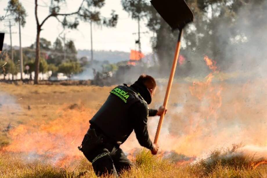 Soacha fue declarado en alerta roja, a raíz de los nueve incendios registrados en los últimos tres días.