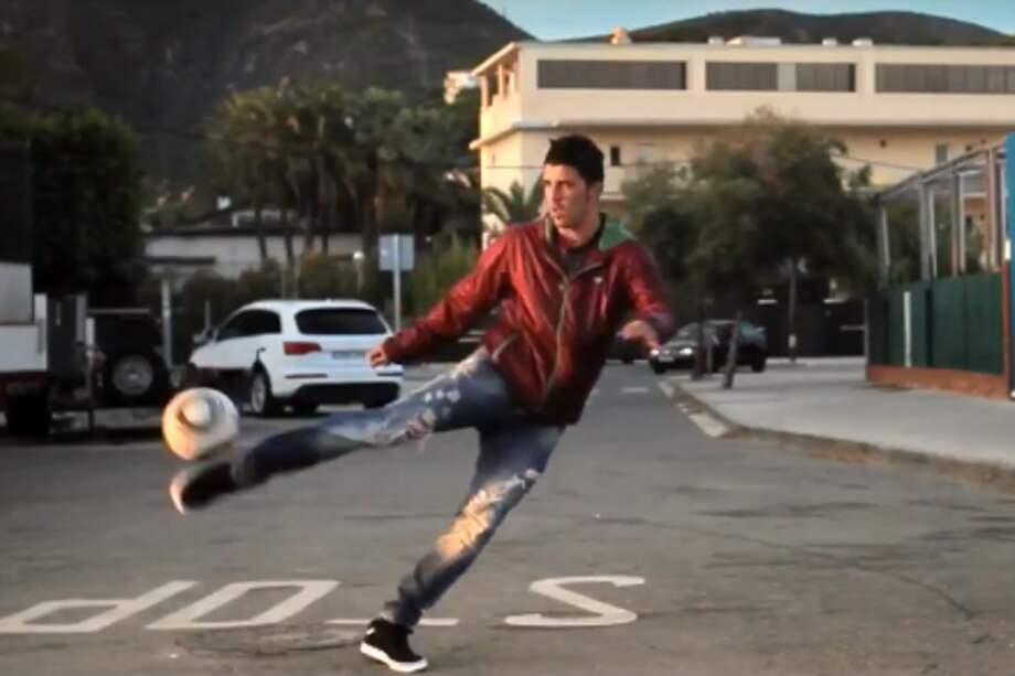 David Villa en acción.