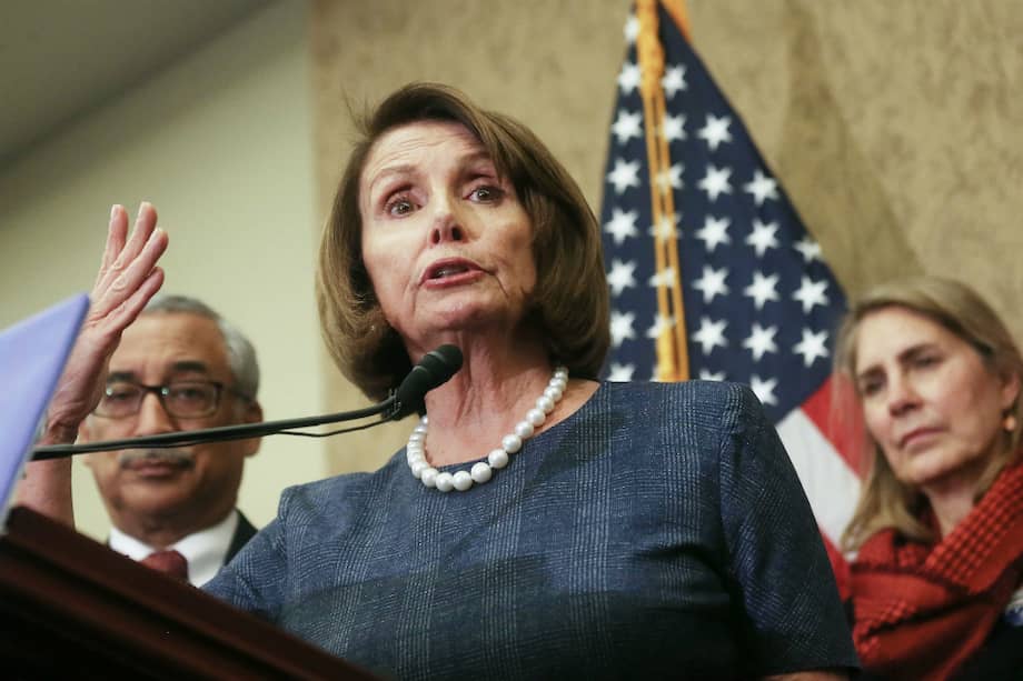 Nancy Pelosi, jefe de la minoría demócrata en la Cámara de Representantes. / AFP