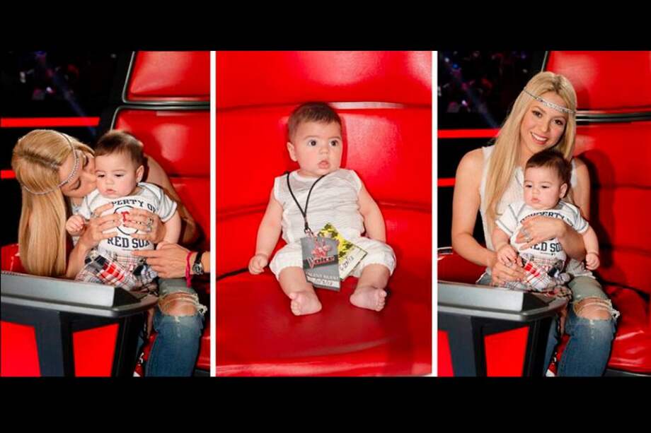 Shakira y Milan en la temporada pasada de 'The Voice'.