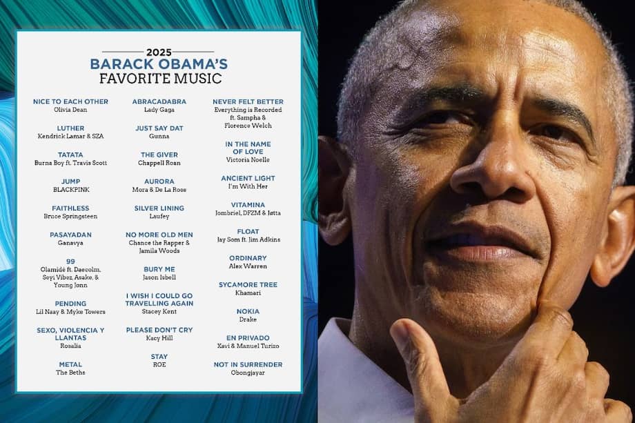 El expresidente de Estados Unidos Barack Obama publicó su tradicional lista de canciones más escuchadas del año.