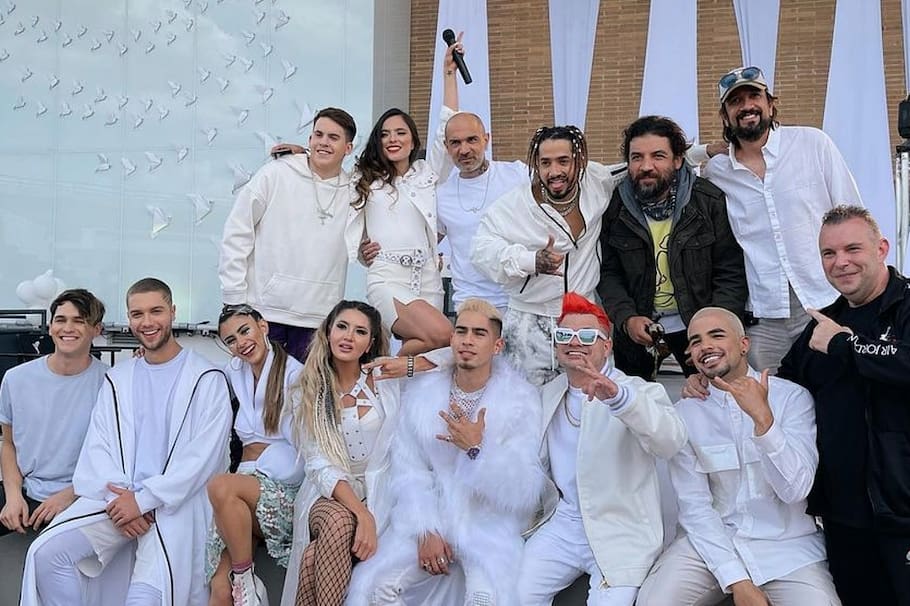 Elenco de la primera temporada de 'La reina del flow', serie estrenada por Caracol Televisión en 2018.