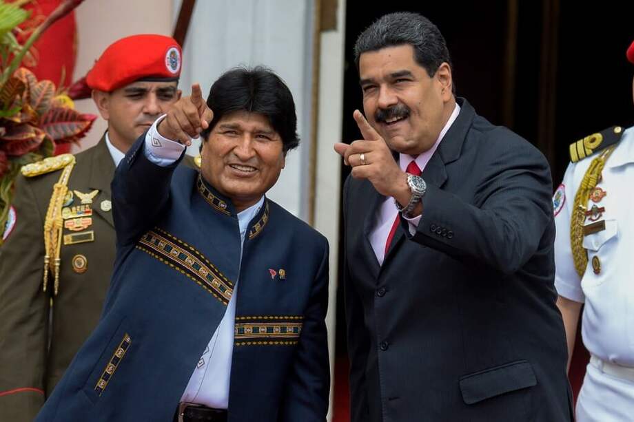 La Bolivia de Evo Morales y la Venezuela del presidente Nicolás Maduro eran aliados incondicionales. / AFP