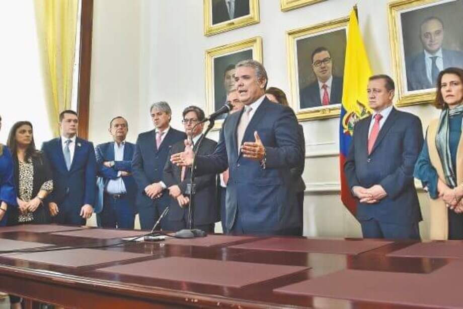 El presidente Iván Duque radicó el Plan Nacional de Desarrollo con ambiciosas metas para cumplir. / Presidencia
