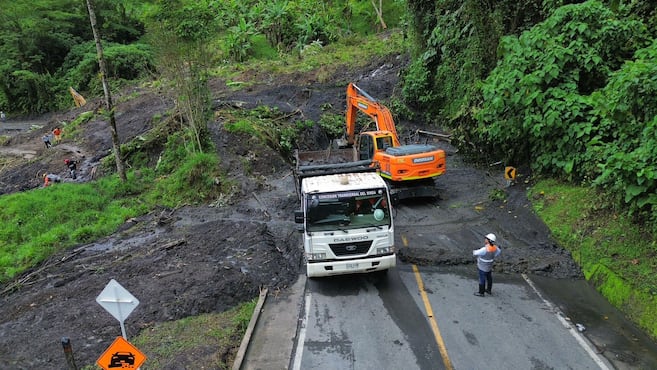 Transversal del Sisga sigue cerrada por deslizamiento y aún no hay fecha de reapertura