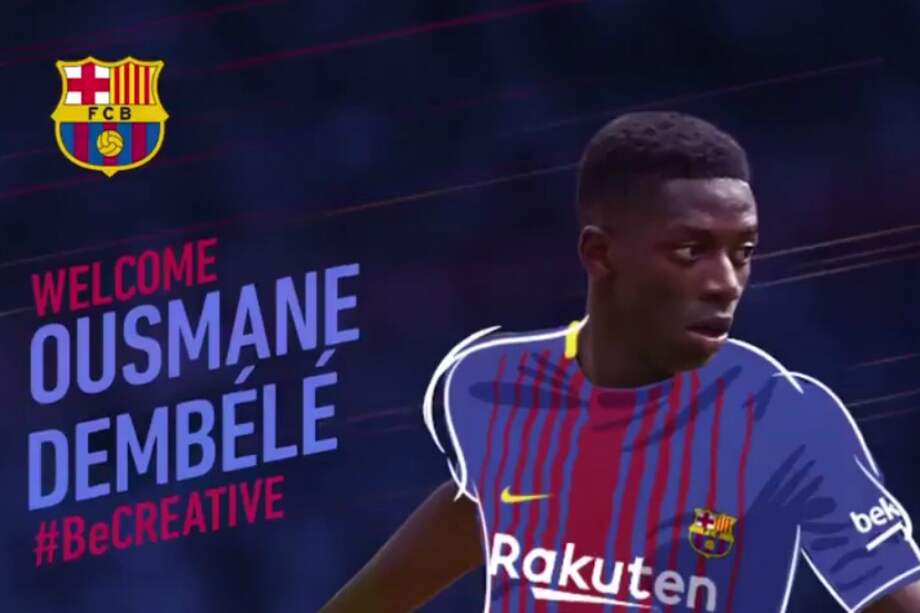 Ousmane Dembélé es el cuarto fichaje del Barcelona en el presente mercado de pases. / @FCBarcelona