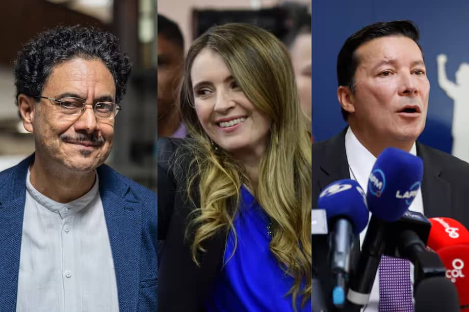 Candidatos Iván Cepeda y Paloma Valencia/Registrador Hernán Penagos.