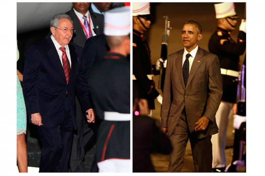 El presidente de Cuba, Raúl Castro y su homólogo estadounidense, Barack Obama llegaron a Panamá. / EFE