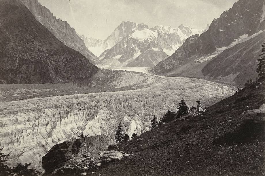 El Mar de Hielo visto desde Montenvers, hacia 1863–1865.