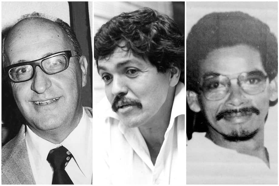 Héctor Abad Gómez, Leonardo Betancur Taborda y Luis Felipe Vélez Herrera. / Archivo