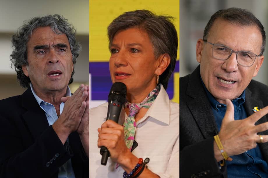 Tanto Claudia López (centro) como Roy Barreras (derecha) han buscado acercamientos con Sergio Fajardo (izquierda). Sin embargo, ninguno de estos intentos ha tenido éxito.