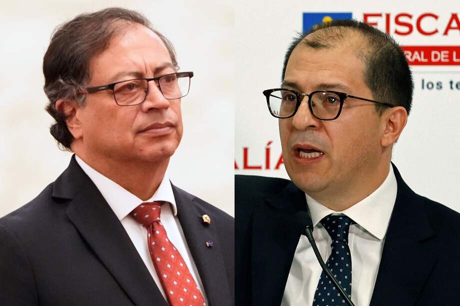 Presidente Gustavo Petro y fiscal general, Francisco Barbosa.