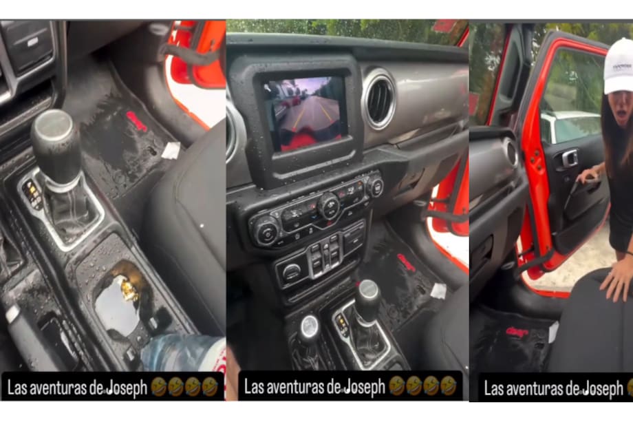 Así quedó el carro de J Balvin, luego de que se inundara por cuenta de una fuerte lluvia.