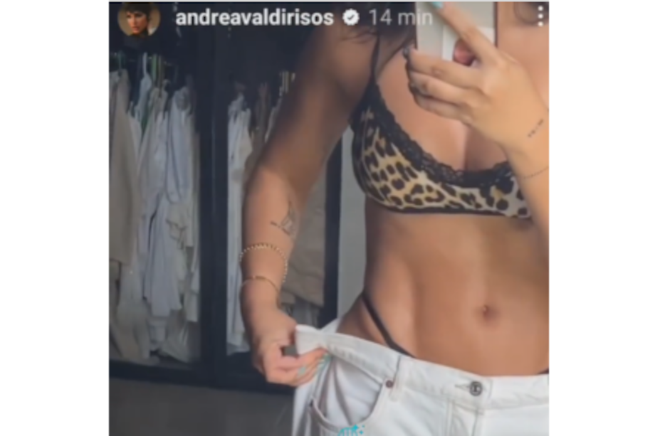 Así le queda ahora la ropa a Andrea Valdiri